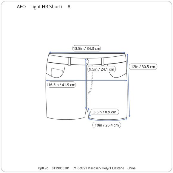 American Eagle Outfitters AEO Distressed Hi-Rise Light Wash Shortie Shorts 8 - Picture 9 of 9